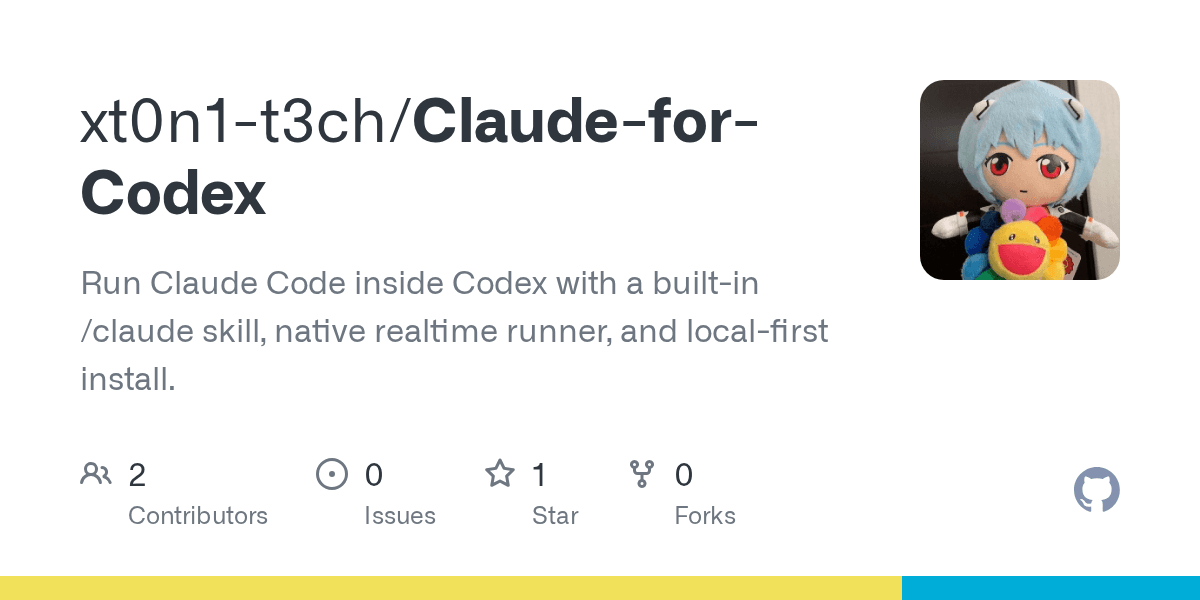 Claude for Codex — hero