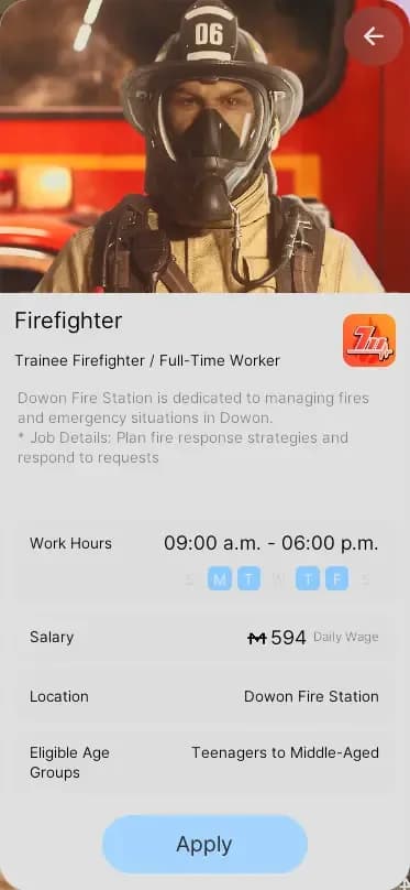 Teens To Work — Shift schedule